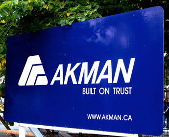 blue Akman sign
